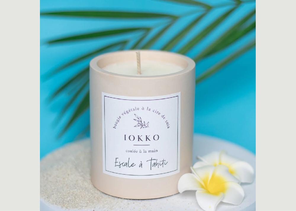 l'exception Bougie Signature Escale à Tahiti Beige Iokko