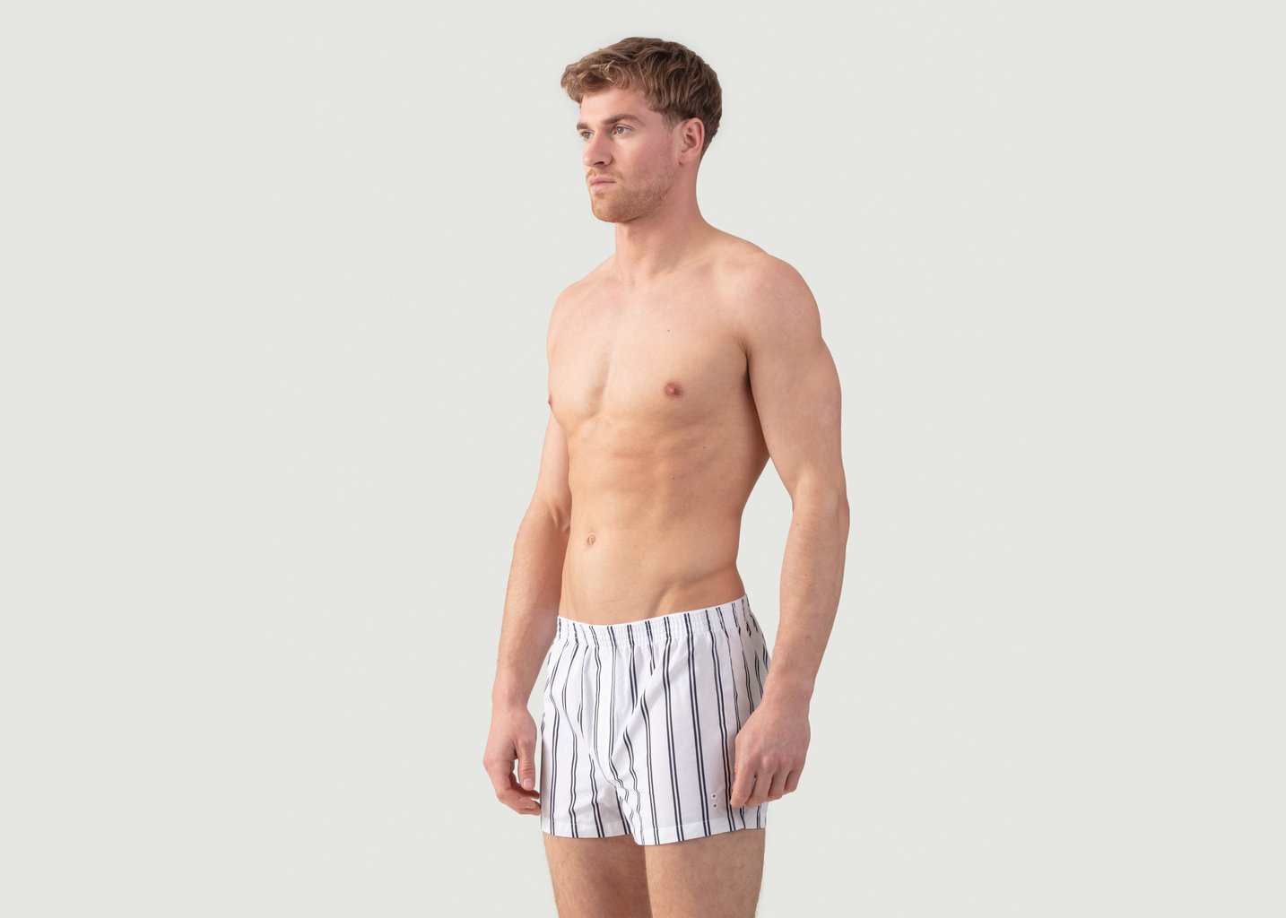 L'exception Boxer Avec Doubles Rayures Blanc Ron Dorff