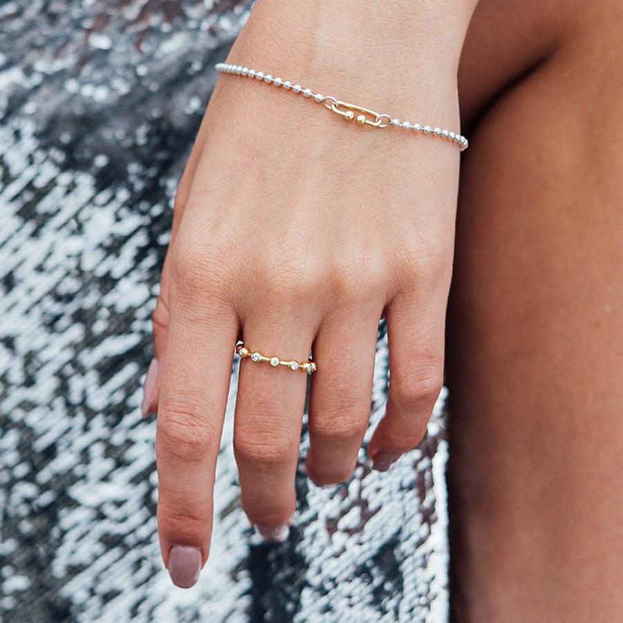 L'exception Bracelet à Billes Milkyway En Argent Argent Maren Jewellery