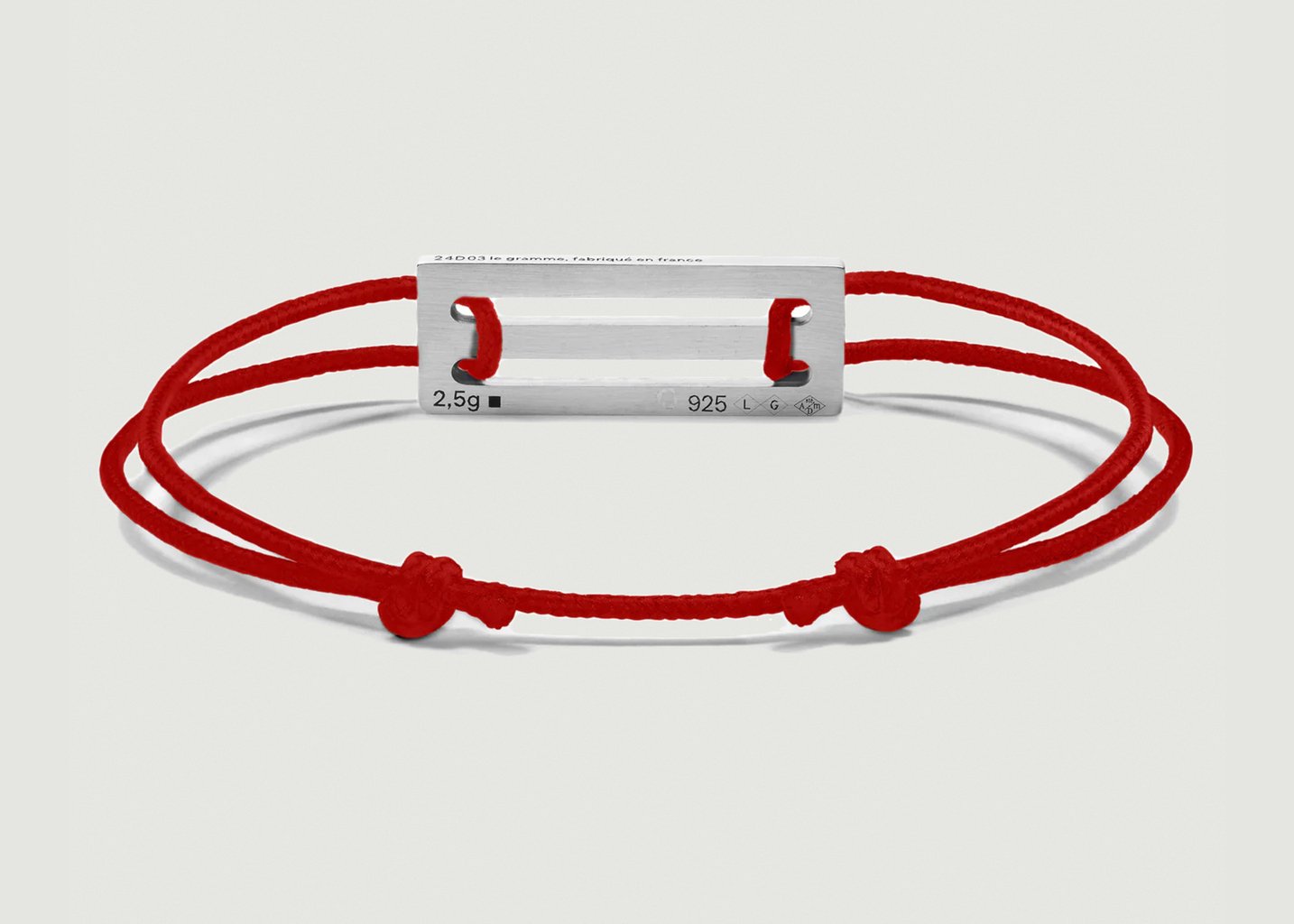 L'exception Bracelet Cordon Perforé Le 2 5g Rouge Le Gramme