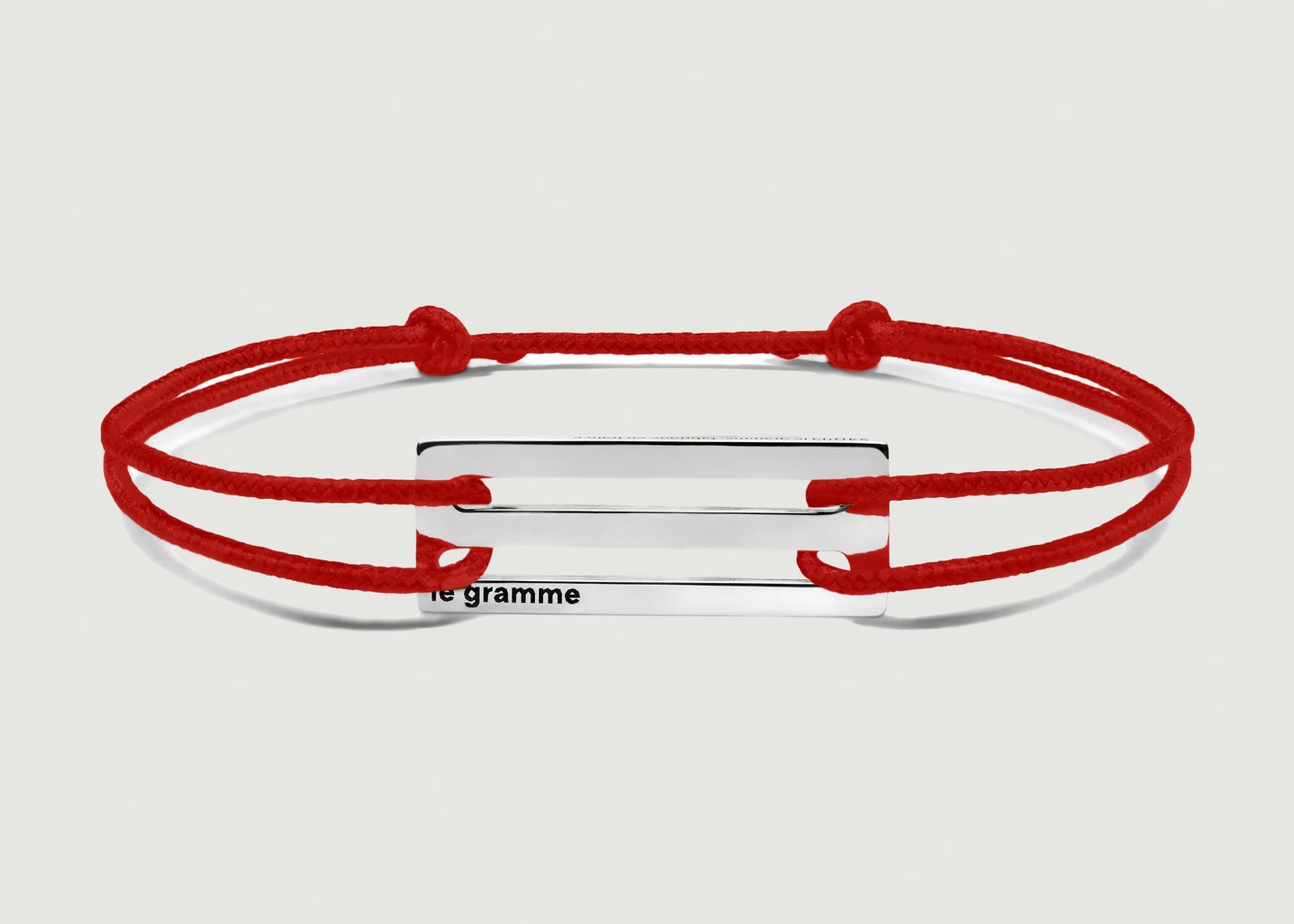 l'exception Bracelet Cordon Perforé Le 2 5g Rouge Le Gramme