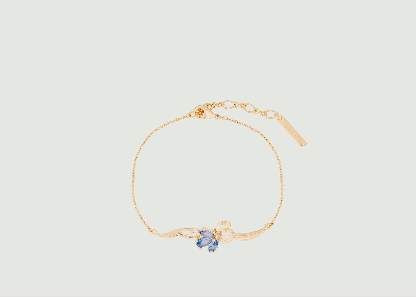 l'exception Bracelet fin doré Les Iris Bleu Les Néréides