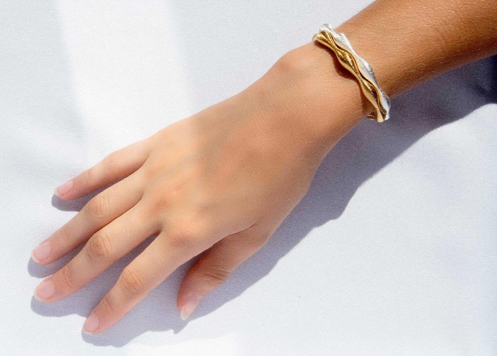 L'exception Bracelet Jonc Bumpy Argent Aerea Studio