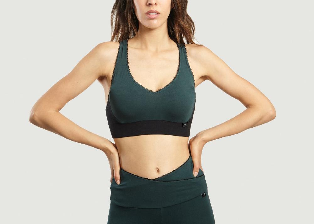 l'exception Brassière Mahala Vert Bouteille Kitiwaké