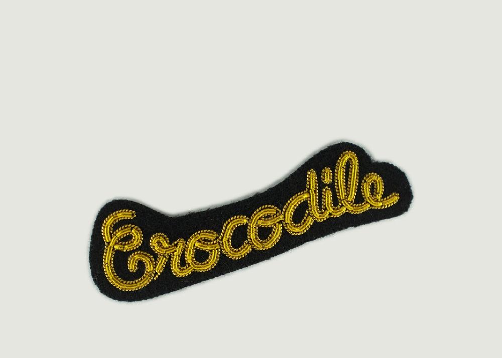 l'exception Broche Lettrage Crocodile Jaune Macon & Lesquoy