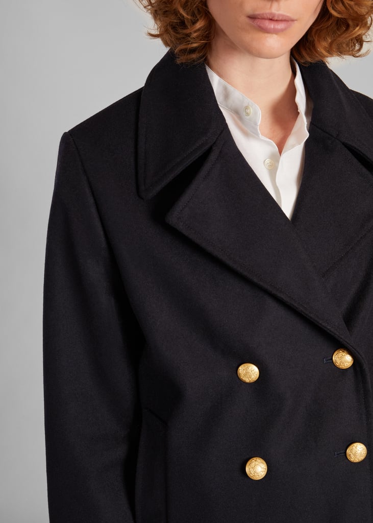 L'exception Caban En Laine Fabriqué En France Bleu Marine L'Exception Paris