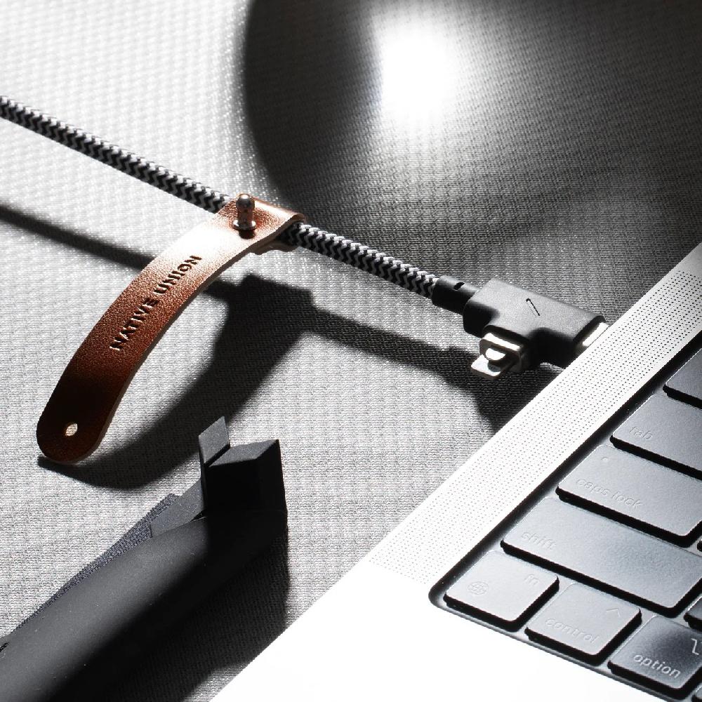 L'exception Cable Belt Duo Pro 240W (USB C To USB C & Lightning) Noir Native Union