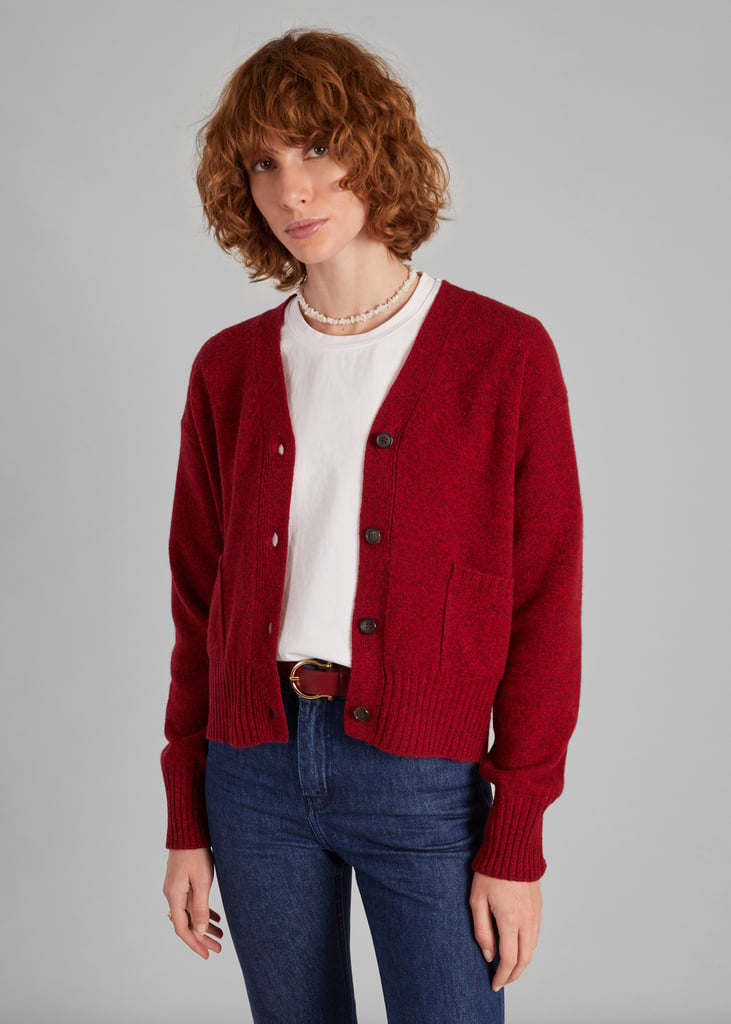 l'exception Cardigan boutonné en laine Bordeaux L'Exception Paris