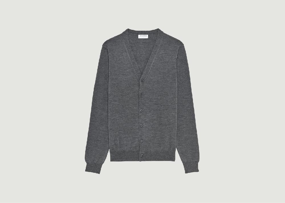 l'exception Cardigan Boutonné Mérinos Anthracite L'Exception Paris