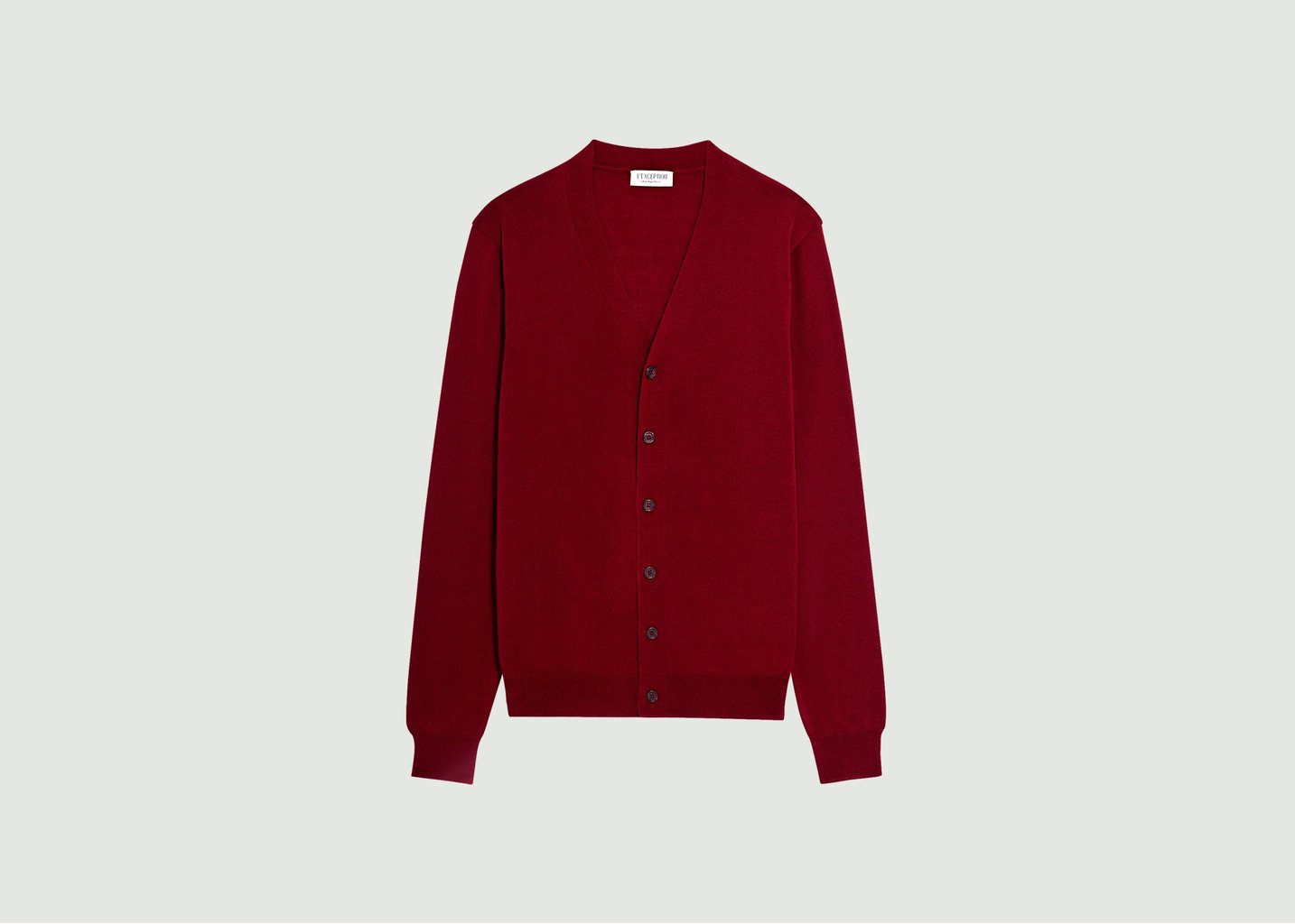 l'exception Cardigan boutonné Mérinos Bordeaux L'Exception Paris