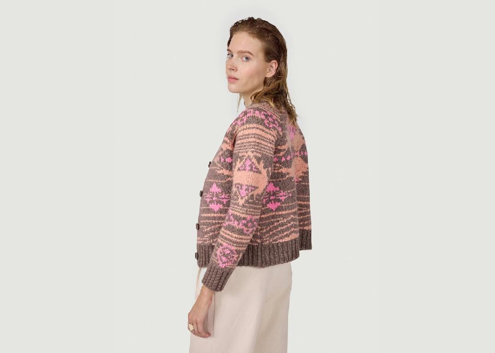 L'exception Cardigan Bristol En Maille Yellowstone Tabac Heimstone