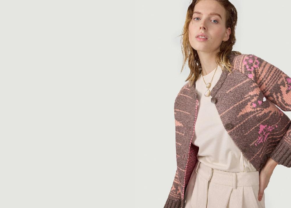 L'exception Cardigan Bristol En Maille Yellowstone Tabac Heimstone