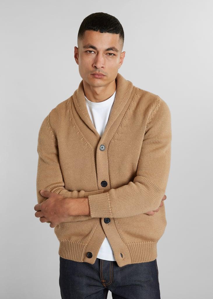 L'exception Cardigan Col Châle En Laine Mérinos Camel L'Exception Paris