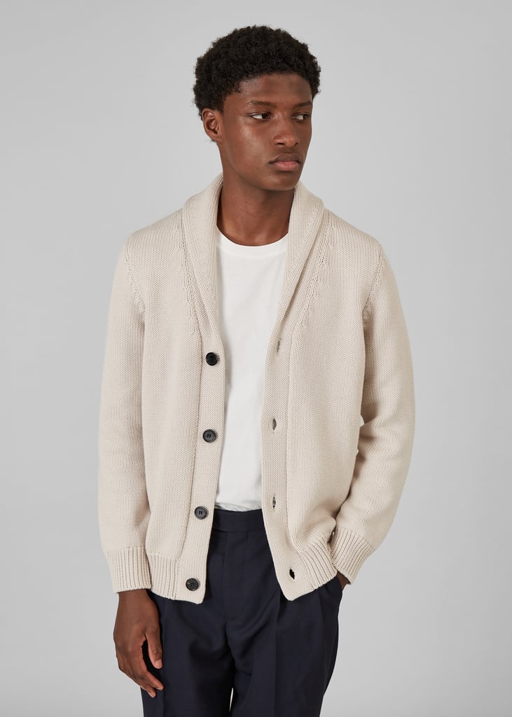 l'exception Cardigan col châle en laine mérinos Crème L'Exception Paris