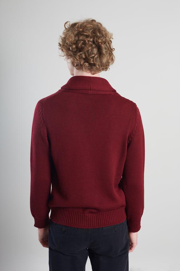 L'exception Cardigan Col Châle Mérinos Bordeaux L'Exception Paris