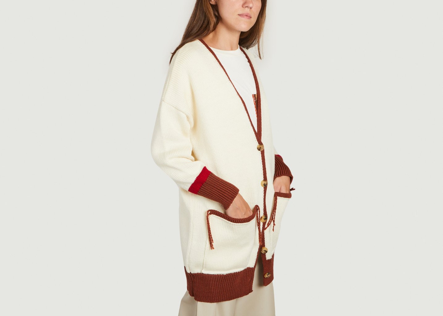 L'exception Cardigan Oversized Multicolore Benjamin Benmoyal