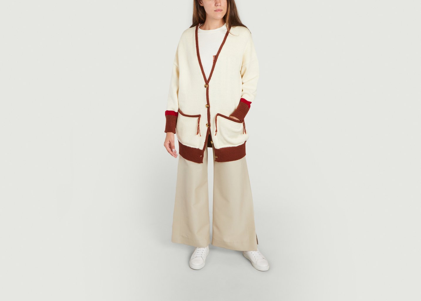 L'exception Cardigan Oversized Multicolore Benjamin Benmoyal