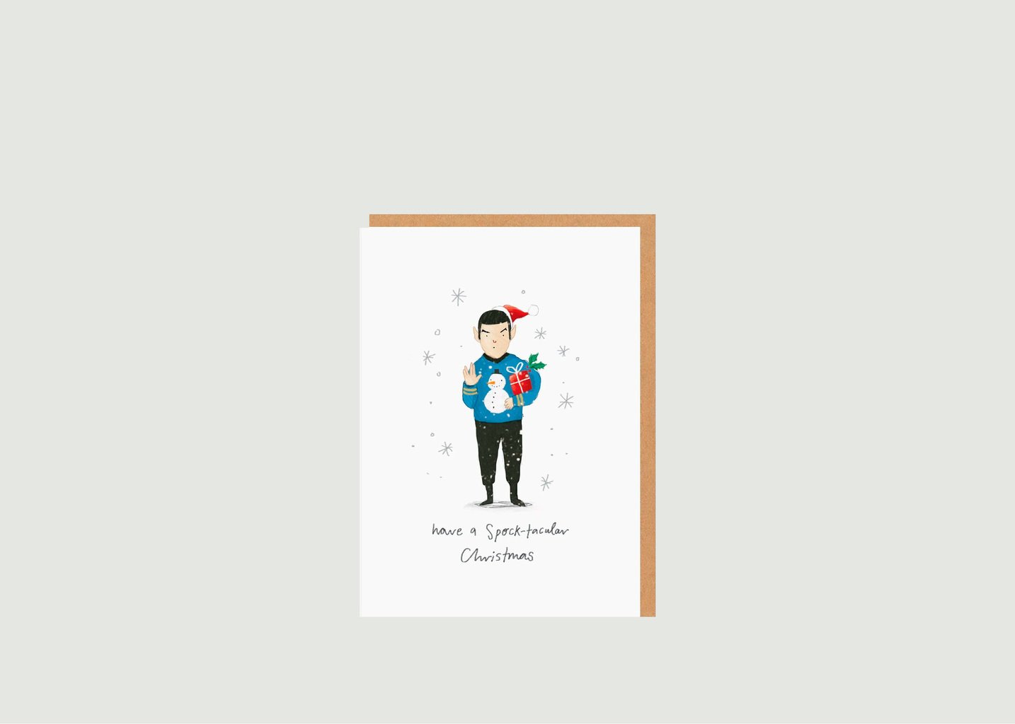 l'exception Carte Spock Tacular Christmass Blanc OHH DEER