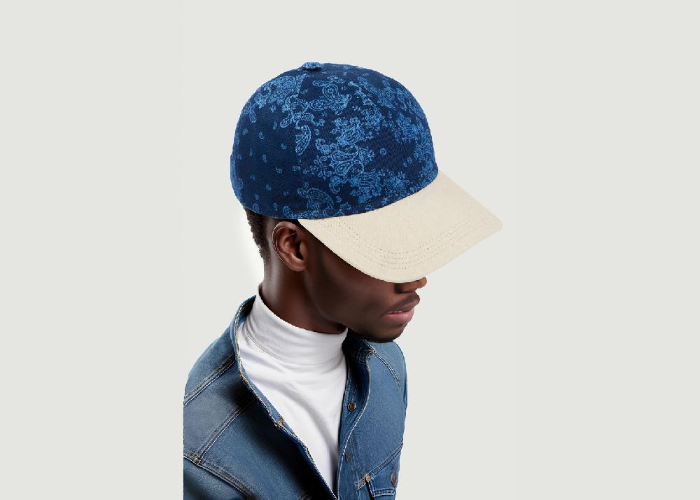 l'exception Casquette Baseball Bandana Indigo Béton Ciré