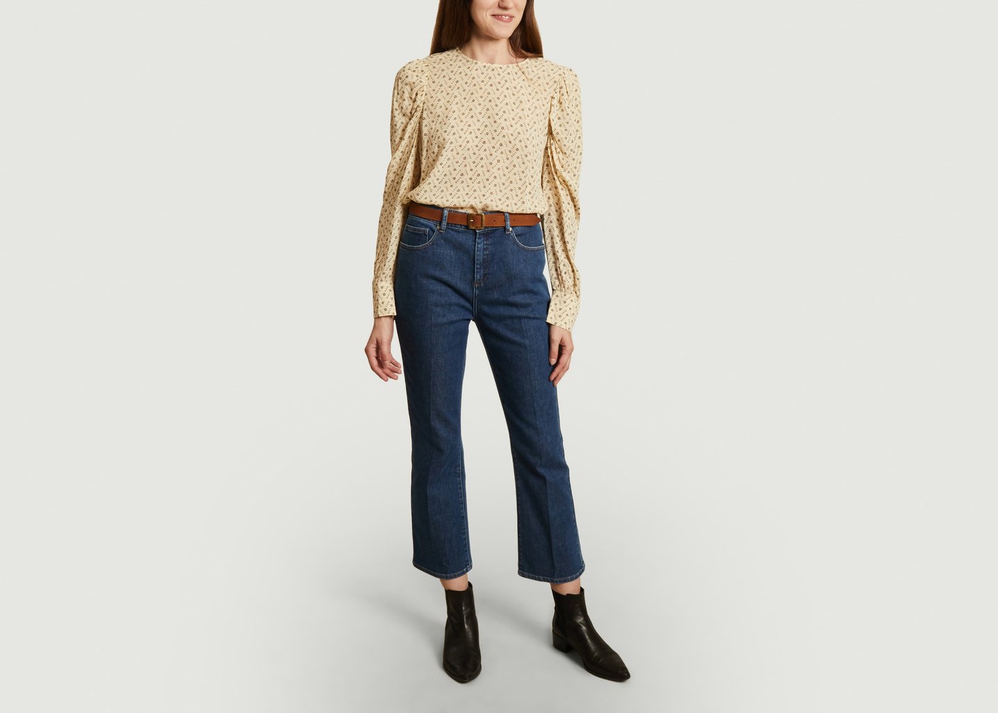 L'exception Ceinture Cuir Nubuck 25 Mm Havane Maison Boinet