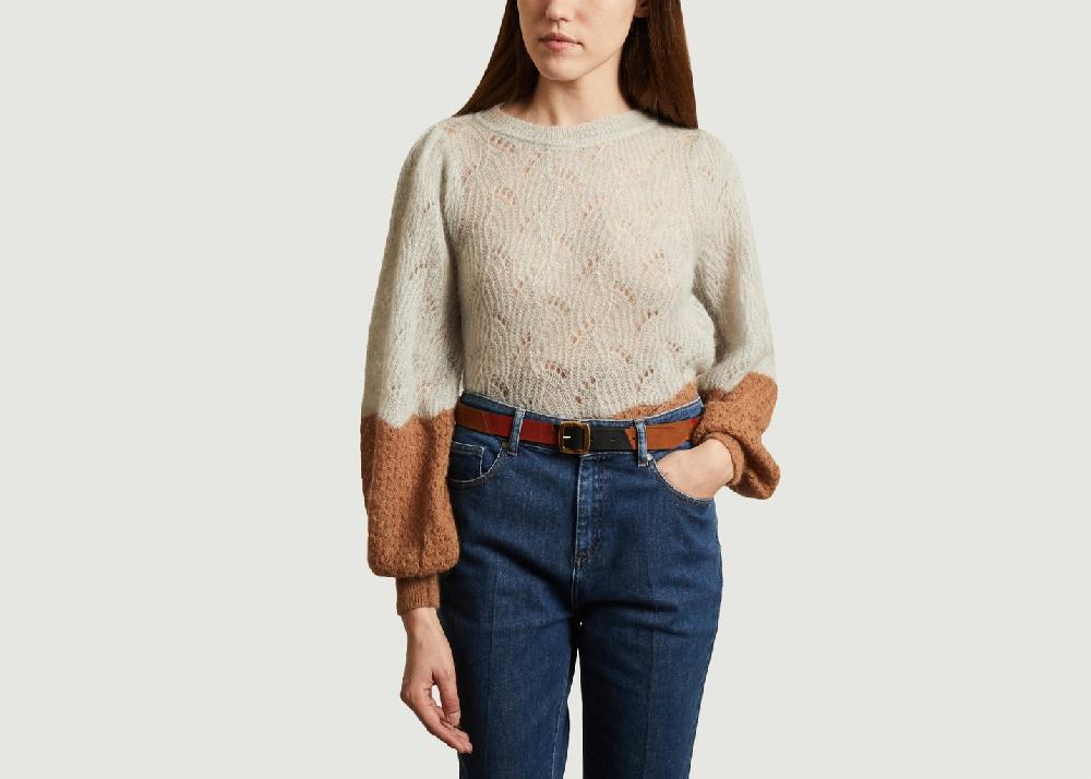 L'exception Ceinture Cuir Nubuck Et Nappa 25 Mm Multicolore Maison Boinet