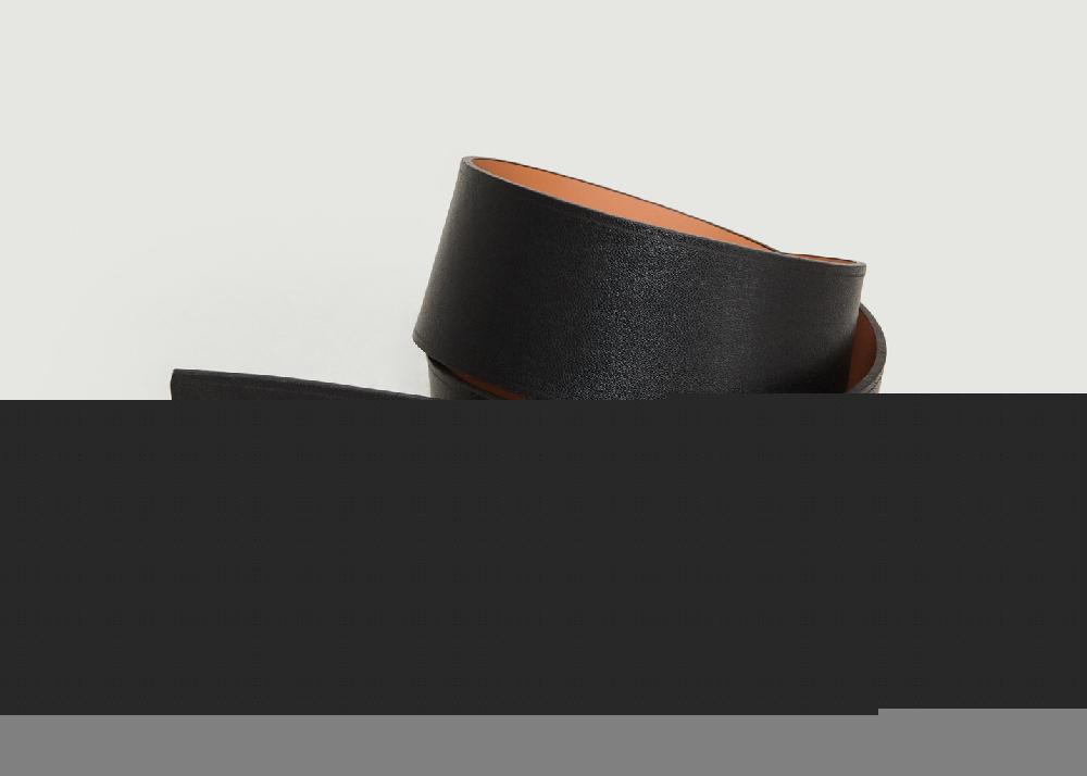 l'exception Ceinture En Cuir A Boucle Double Noir Maison Boinet