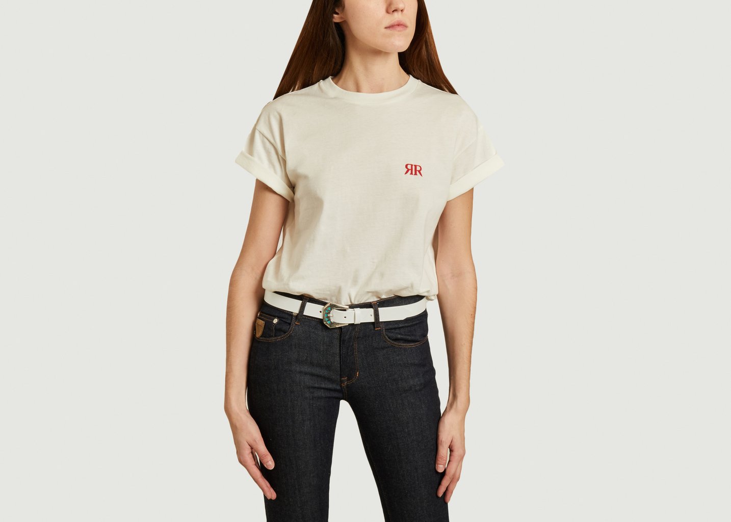 L'exception Ceinture En Cuir Avec Boucle Fantaisie Blanc Maison Boinet