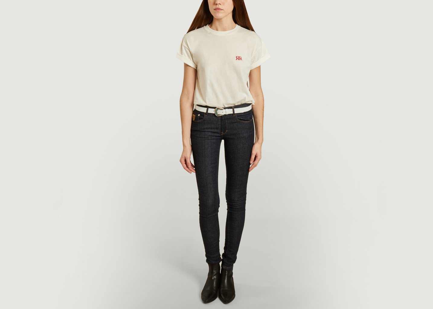 L'exception Ceinture En Cuir Avec Boucle Fantaisie Blanc Maison Boinet