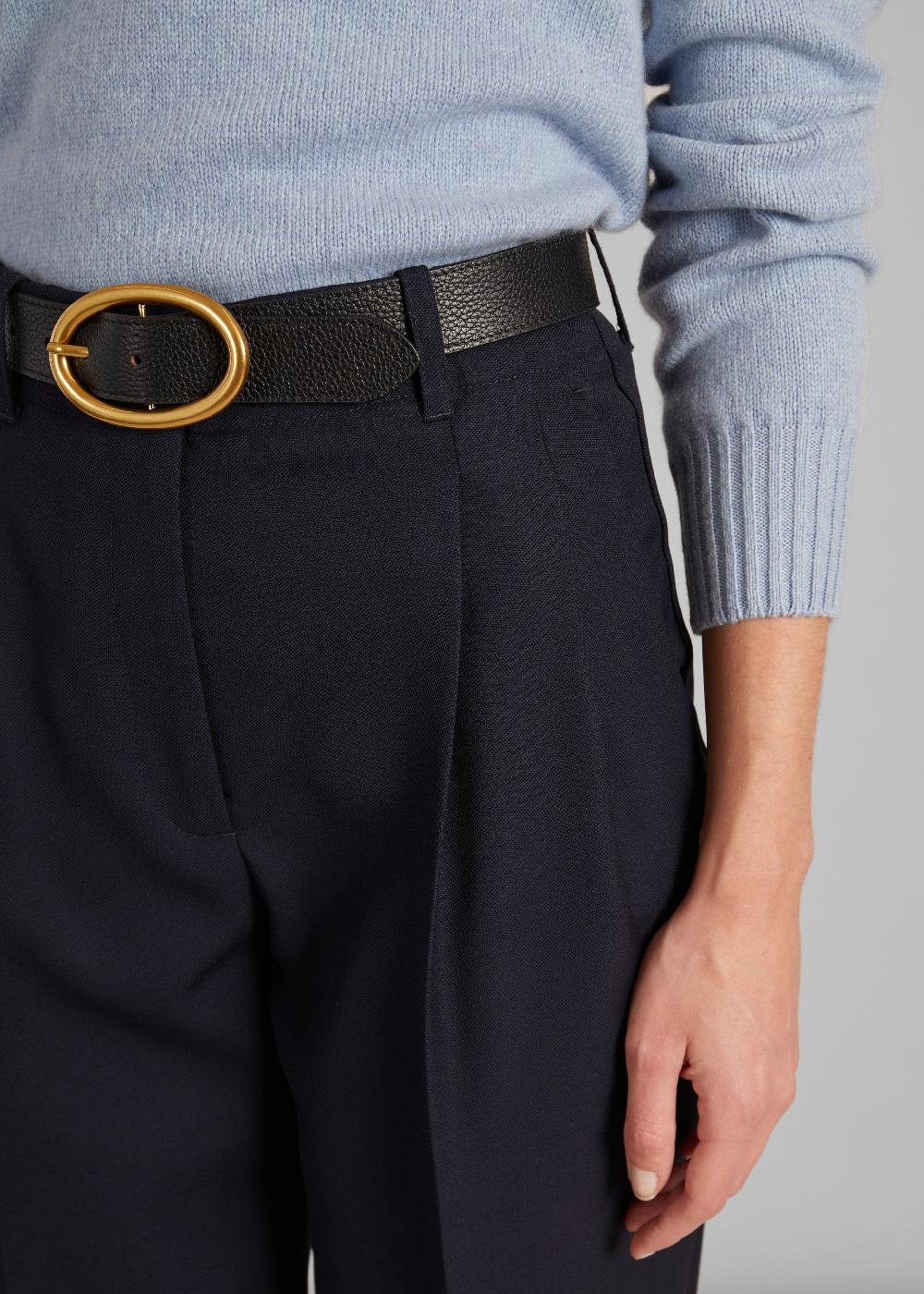 L'exception Ceinture En Cuir Grainé Noir L'Exception Paris