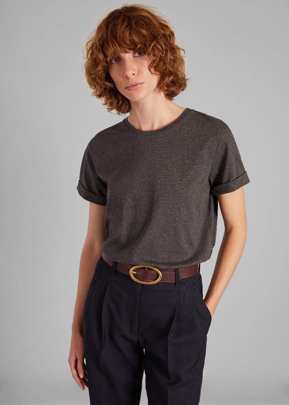 L'exception Ceinture En Cuir Grainé Prune L'Exception Paris