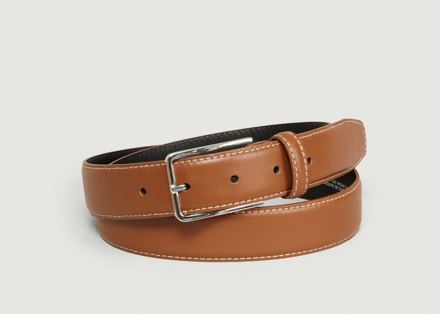 l'exception Ceinture en cuir lisse Camel L'Exception Paris