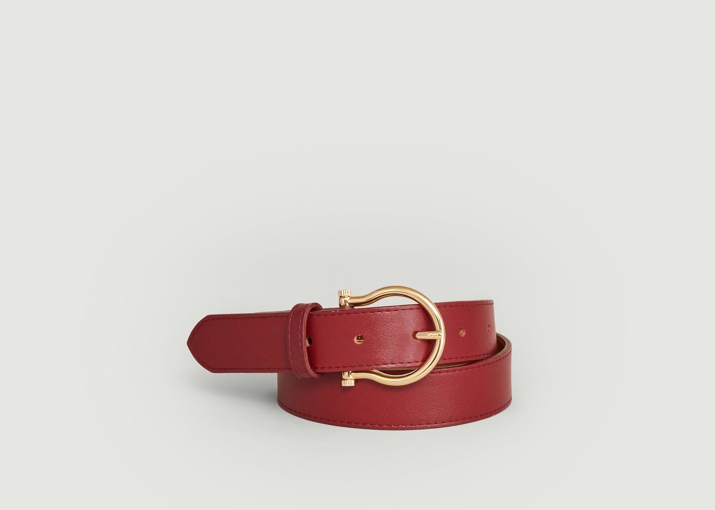 l'exception Ceinture en cuir nappa Bordeaux L'Exception Paris