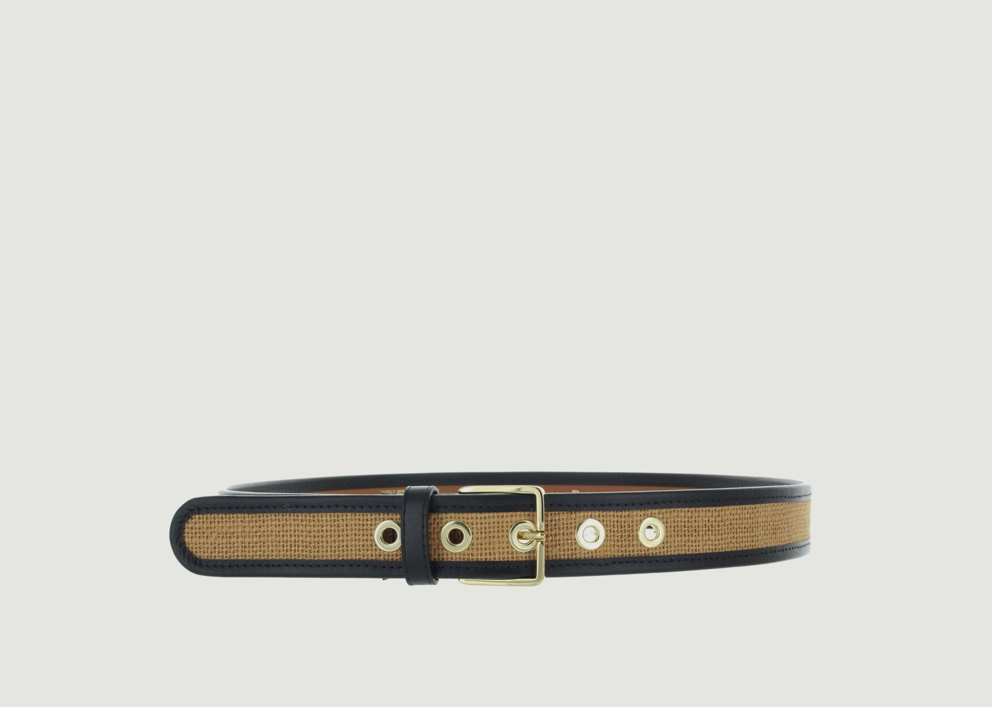 l'exception Ceinture en cuir nappa Camel Maison Boinet