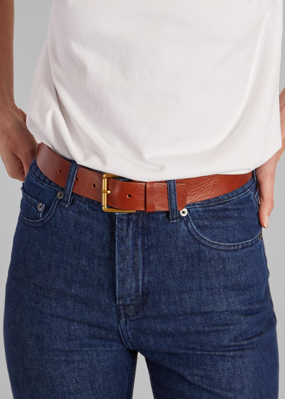 L'exception Ceinture En Cuir Tannage Végétal Havane L'Exception Paris