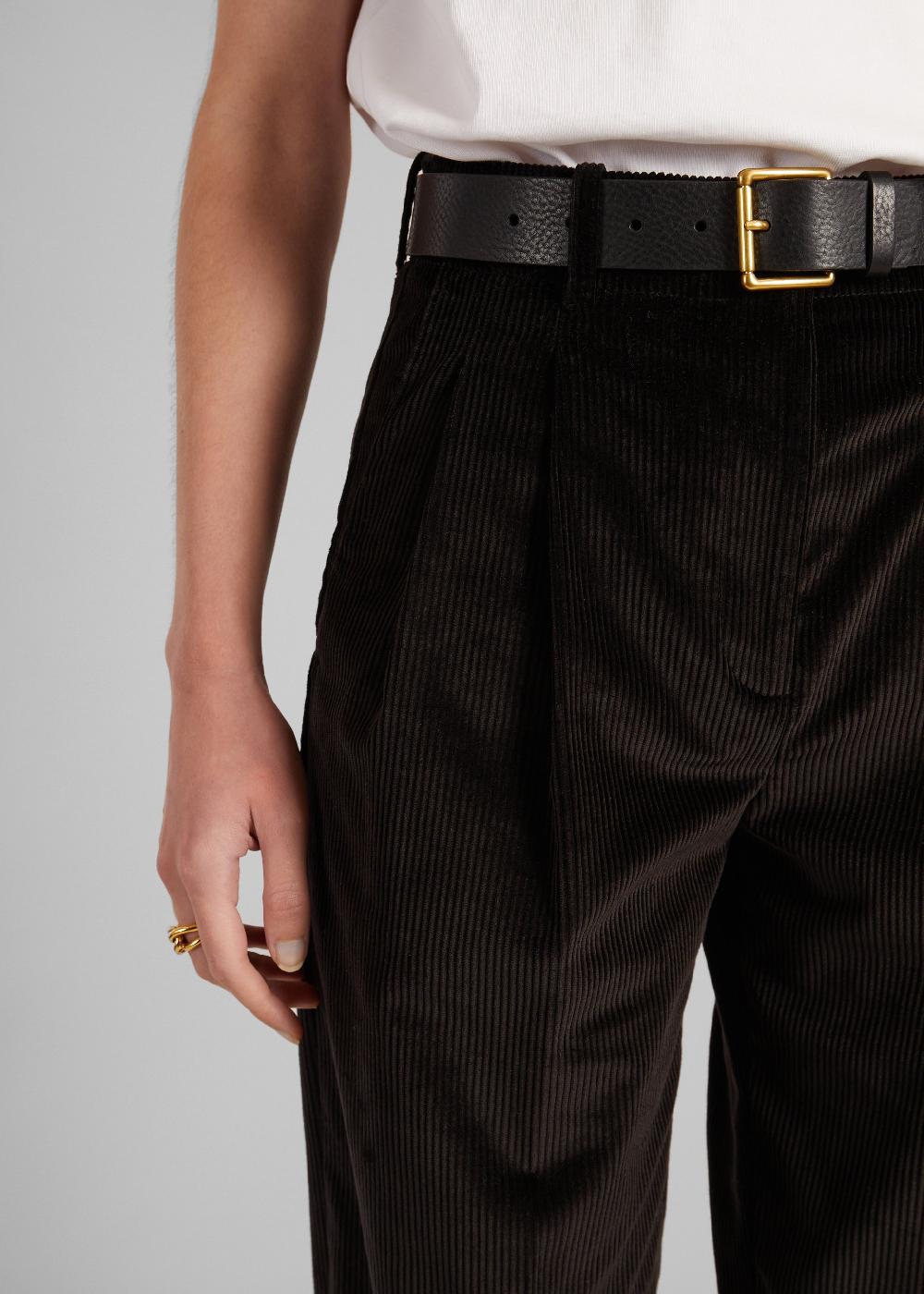 L'exception Ceinture En Cuir Tannage Végétal Noir L'Exception Paris