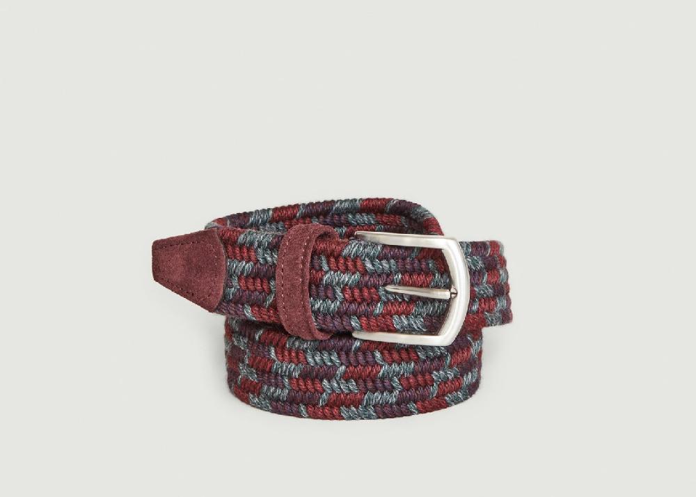 l'exception Ceinture en laine tressée élastiquée Bordeaux Anderson's