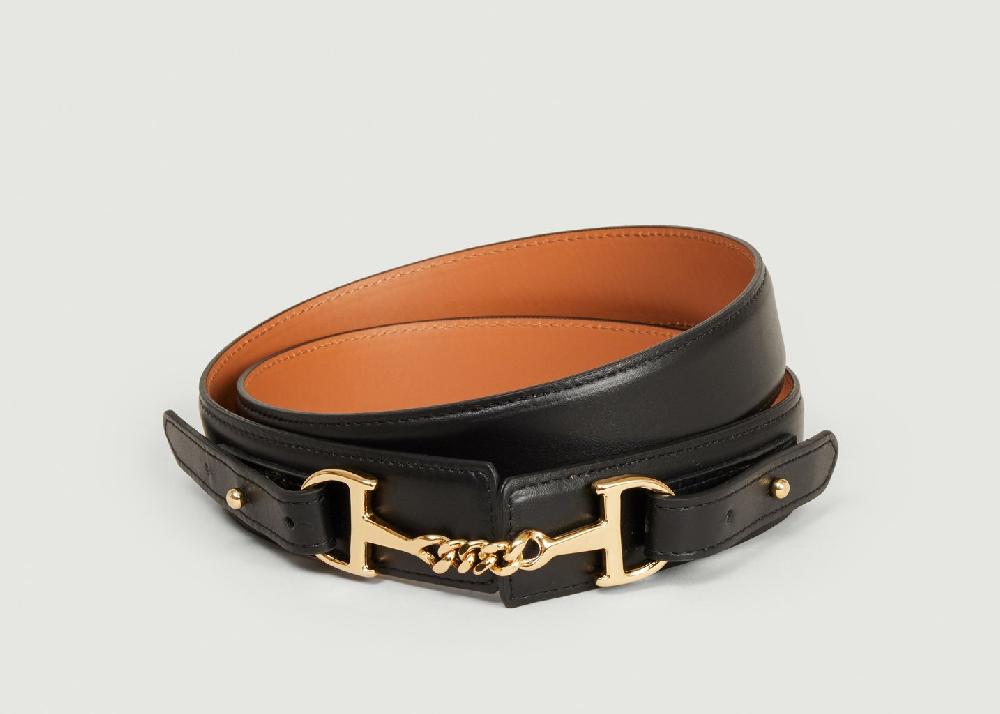 l'exception Ceinture taille haute Noir Maison Boinet