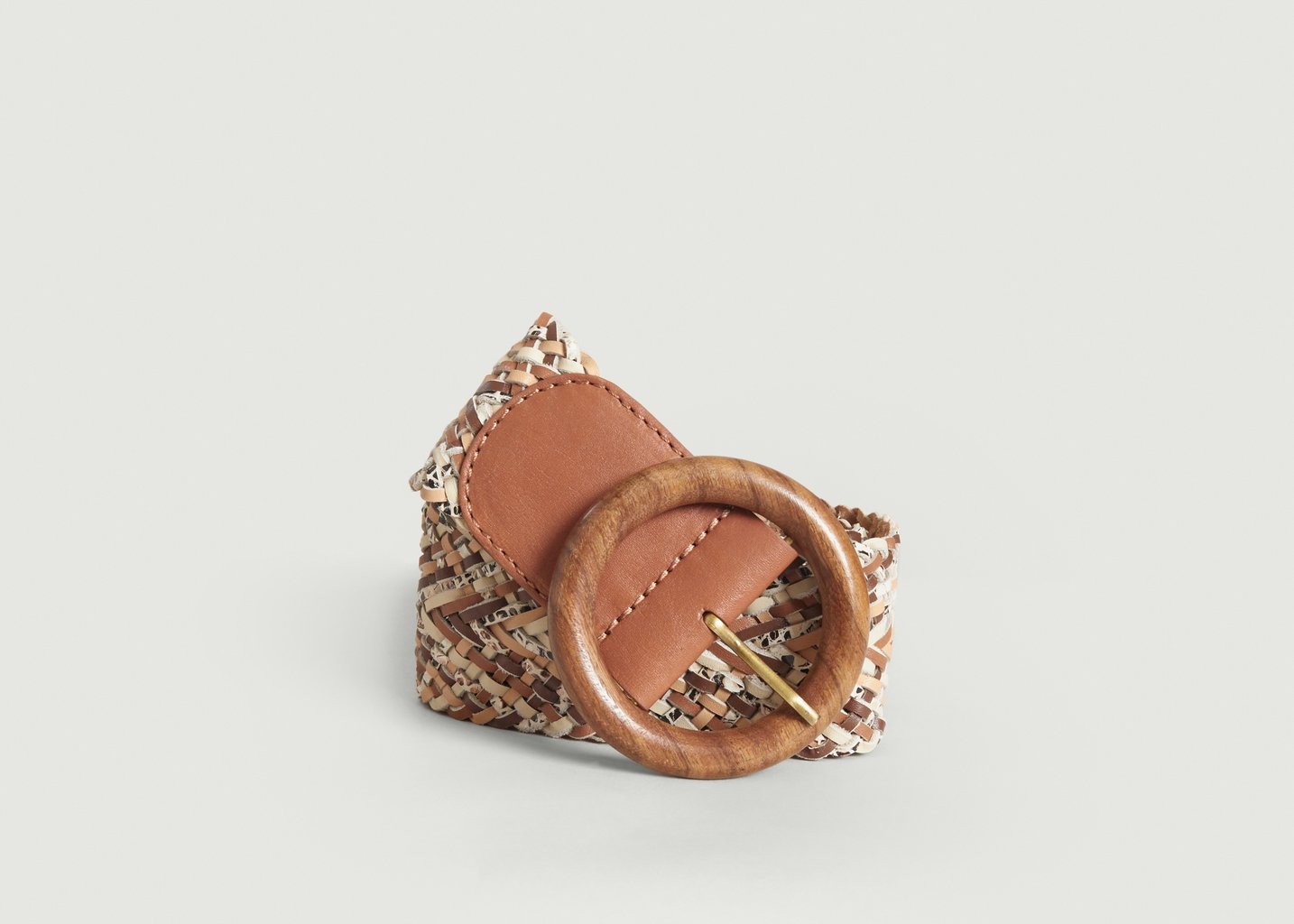 l'exception Ceinture tressée en cuir Muti Brun Sessùn