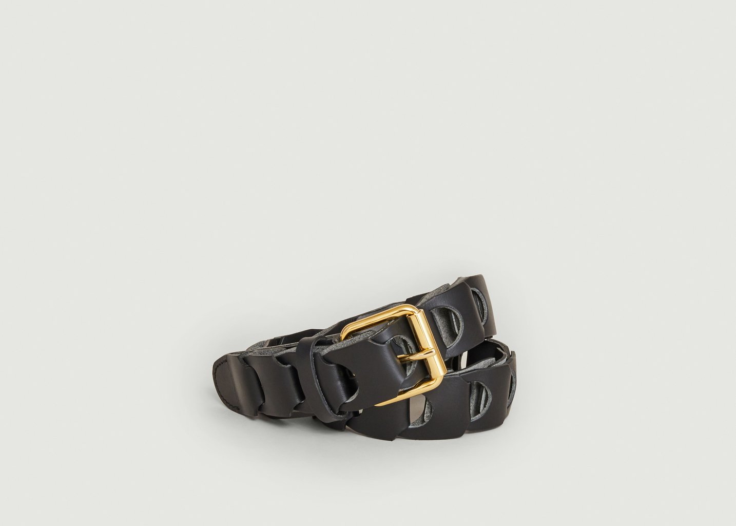 l'exception Ceinture tressée en cuir recyclé Noir L'Exception Paris