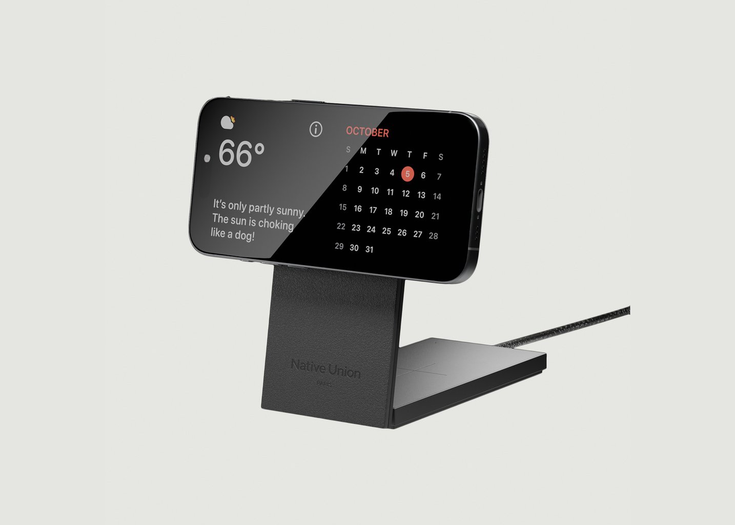 L'exception Chargeur Sans Fil Magnétique 2 En 1 Noir Native Union
