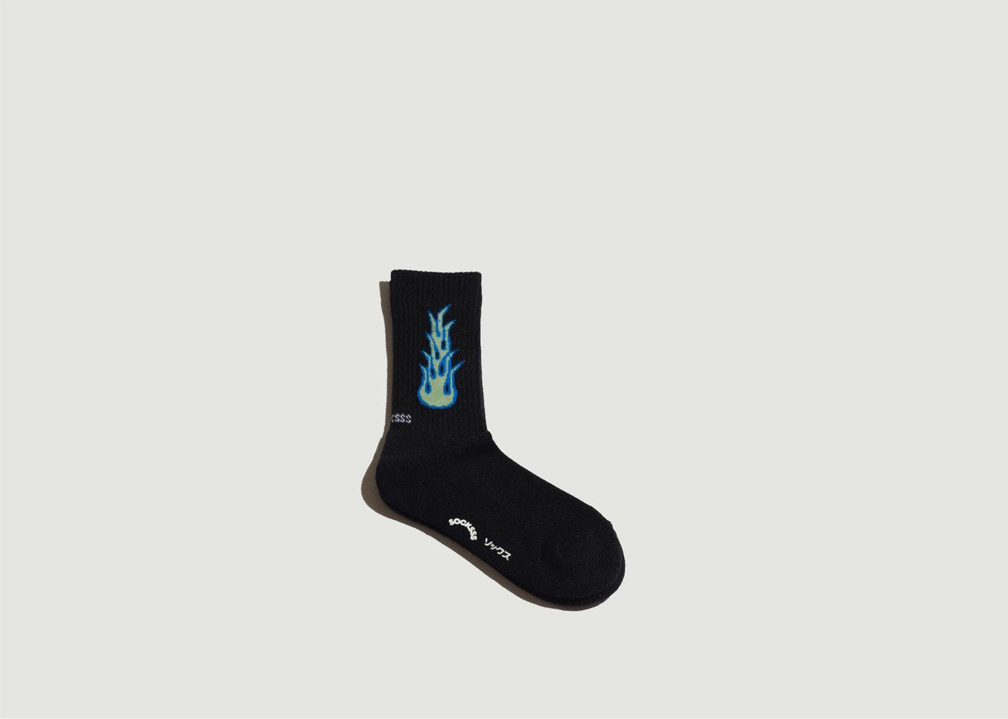 l'exception Chaussettes Brain Freeze en coton biologique Noir Socksss