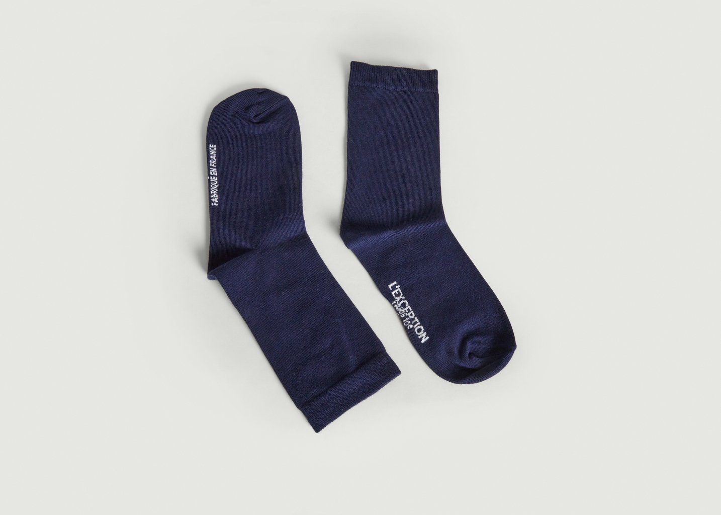 L'exception Chaussettes Brodées MIF Bleu Marine L'Exception Paris