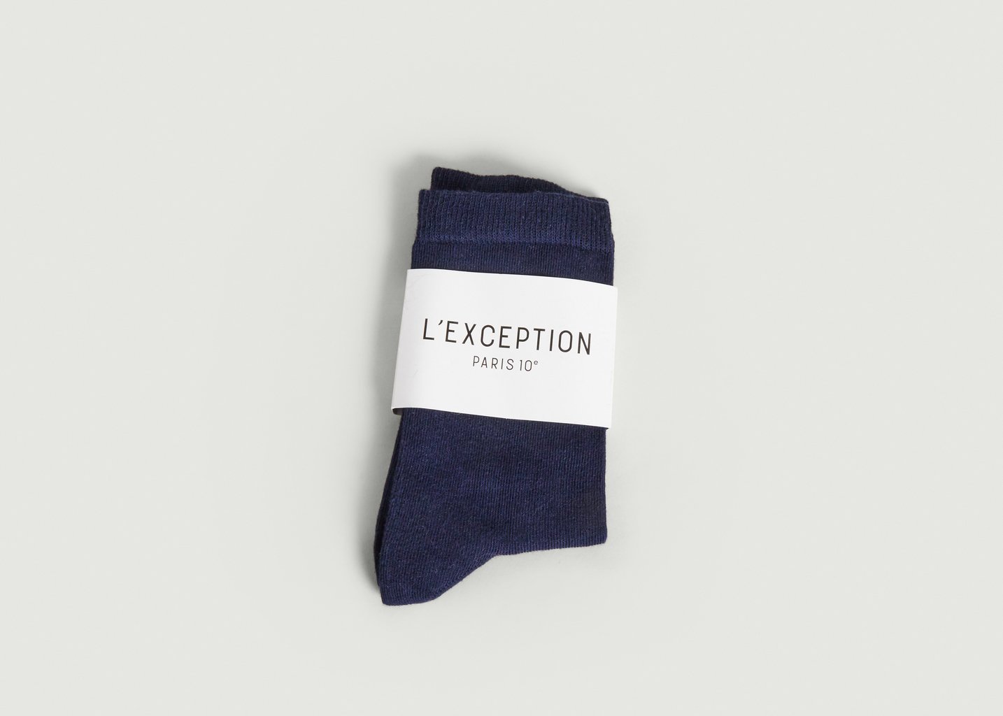 l'exception Chaussettes brodées MIF Bleu Marine L'Exception Paris