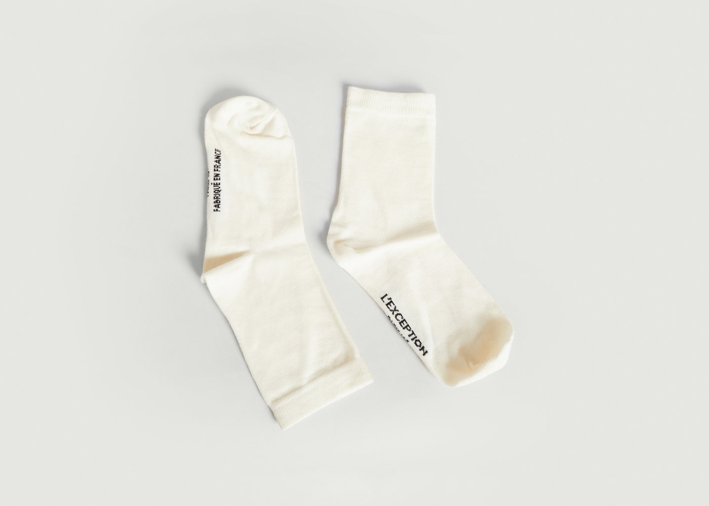 L'exception Chaussettes Brodées MIF Ecru L'Exception Paris