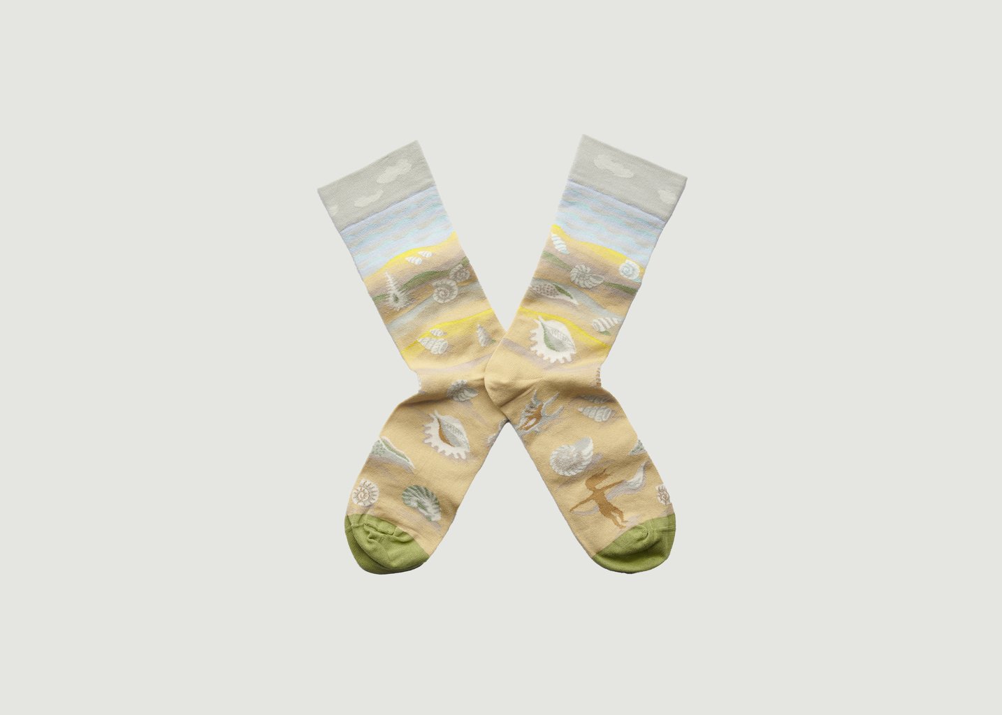 l'exception Chaussettes Coquillage Sable Bonne Maison