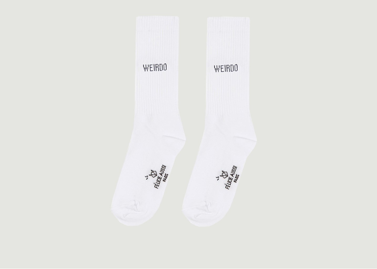 l'exception Chaussettes Côtelées Weirdo Blanc Felicie Aussi