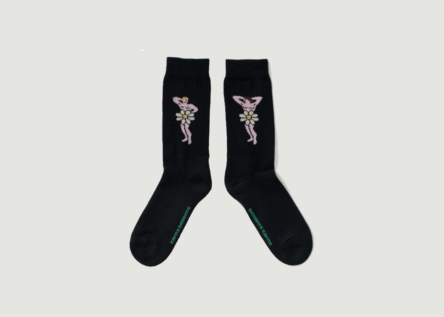 l'exception Chaussettes Daisies of Desir Noir Carne Bollente