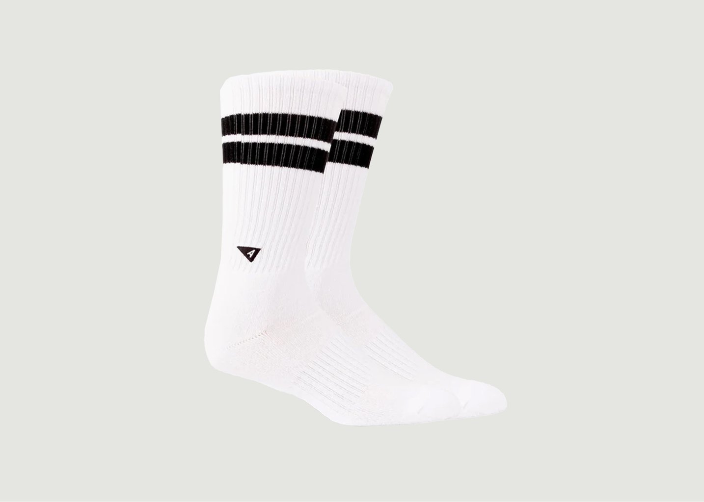 l'exception Chaussettes Longues Crew Retro Stripe Blanc Arvin Goods