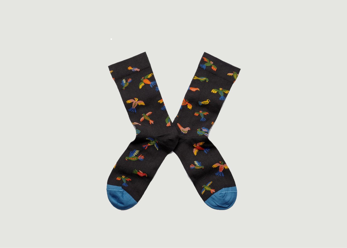 l'exception Chaussettes motif oiseaux avec pointe contrastée Multicolore Bonne Maison
