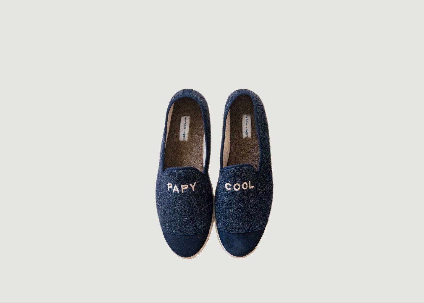 l'exception Chausson AW Laine Recyclée Collab' x émoi émoi Bleu Marine Angarde